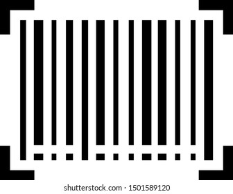 Black Barcode icon isolated on white background.  Vector Illustration