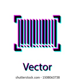 Black Barcode icon isolated on white background.  Vector Illustration