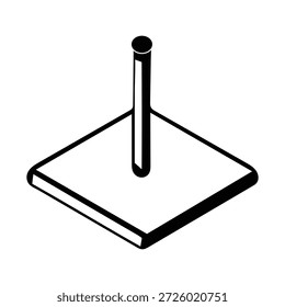 Silhueta de scanner de código de barras preto que representa o sistema de pagamento de controle de estoque de checkout de varejo e a tecnologia de loja forma sólida simples símbolo profissional claro