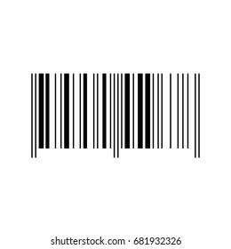 Black barcode vector illustration on white background