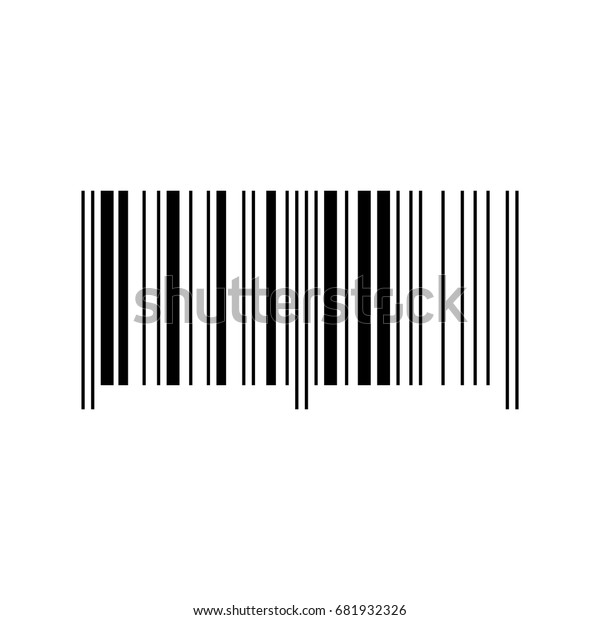 Black Barcode Vector Illustration On White Stock Vector (Royalty Free