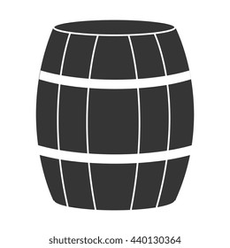 black barrel front view and white stripes over isolated backgound,vector illustration