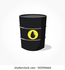 Black Oil Barrel Isolated On Transparent Stock Vector (Royalty Free ...