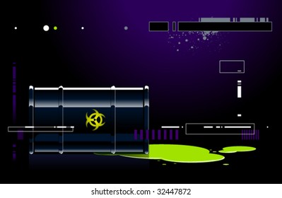 Black barrel on modern background