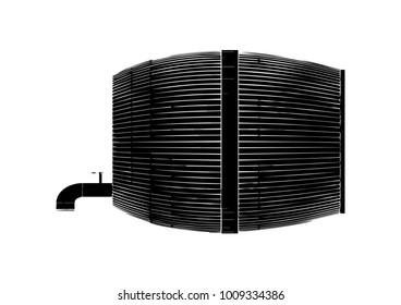 black barrel on white background, vector image