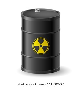 Black Barrel Radioactive Warning Label Stock Vector (Royalty Free ...