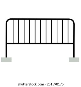 Black barrier vector isolated, guard  restrict caution