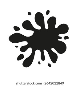 Black base color vector paint splotch. Great for other design resources with kids and art themes.