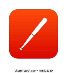 Black baseball bat icon digital red for any design isolated on white vector illustration