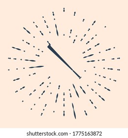 Black Baseball bat icon isolated on beige background. Abstract circle random dots. Vector Illustration
