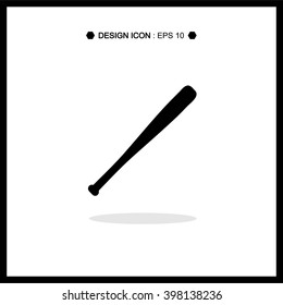 Black Baseball Bat Vector EPS10, Great for any use.