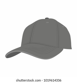 Black Baseball Cap isolated on white background