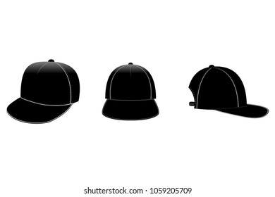 Vector 3d Realistic Black Blank Baseball Stock Vector (Royalty Free ...