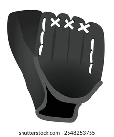 Black baseball glove. vector illustration