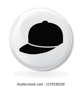 Black Baseball hat icon vector