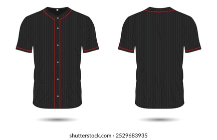 Black baseball jersey uniform mockup