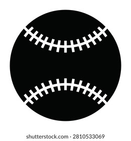 Black baseball on white background for sports recreation and leisure activities