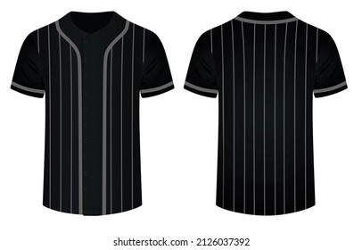 Black  Baseball Shirt. Vector Illustration