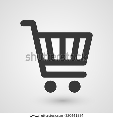 black basket icon symbol about shopping stock vector royalty free