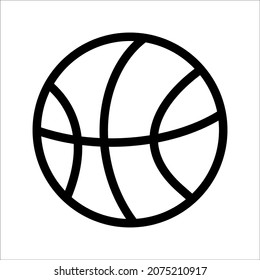 Black basketball icon. Vector symbol. on a white background