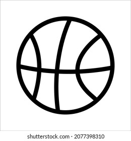 Black basketball icon. Vector symbol. on a white background
