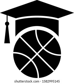 Black Basketball training icon isolated on white background.  Vector Illustration