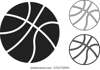 Black basketball with two outlines