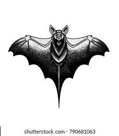 Black bat dot work