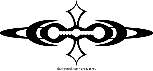 black bat figure with rounded