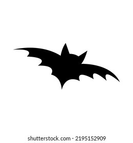 Black bat halloween vector illustration.