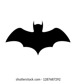 black bat icon isolated design vector