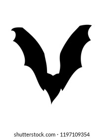 Black bat icon, Bat Silhouettes, Halloween bat vector