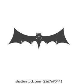 black bat icon vector element design template