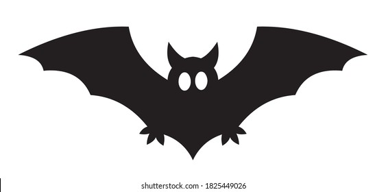 Black Bat Icon / Vector, icon, isolated