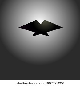 black bat inspired logo illustration