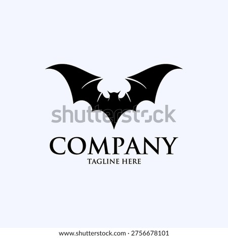 black bat logo design for modern company branding