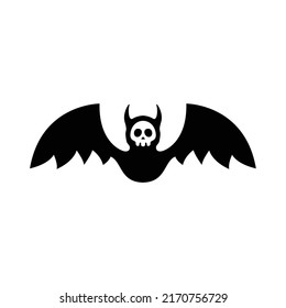 Black Bat logo vector. Flying Bat vector