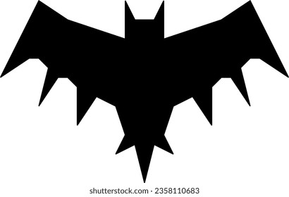 black bat logo vector icon