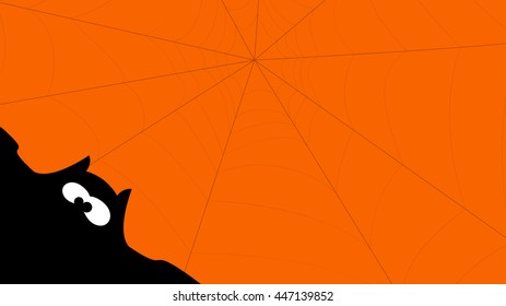 black bat on orange