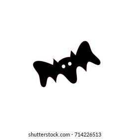 Black bat on a white background,symbol of Halloween