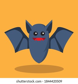 black bat with orange background