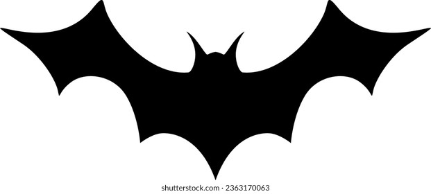 Black Bat Sign, Bat on white background