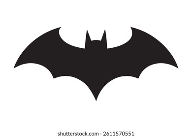 Black Bat Signal Symbol vector