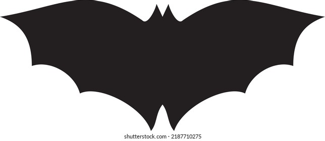 black bat silhouette in vector for halloween