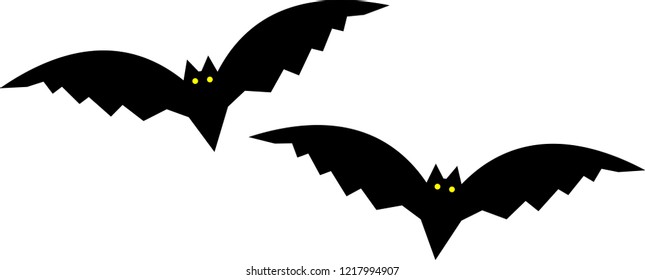 Black Bat Silhouttes - Vector Illustratrion Halloween eps 10