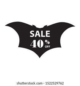 black bat and typography sale 40% off