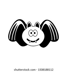 black bat vector design on white background.