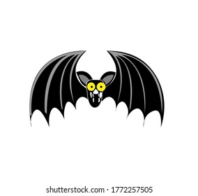 black bat vector design. black bat symbol