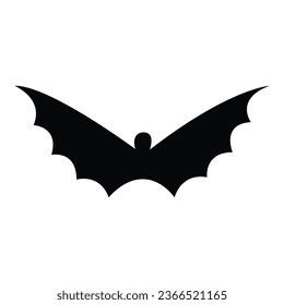 Black Bat Vector Icon - Simple and Stylish Bat Illustration