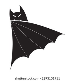 black bat vector icon stock illustration of sign